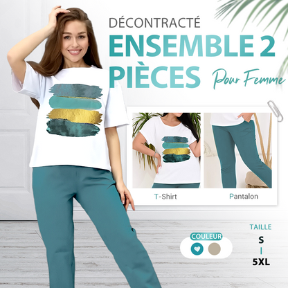 🔥🔥Livraison à domicile 🚚 Ensemble 2 pièces simple et décontracté à la mode