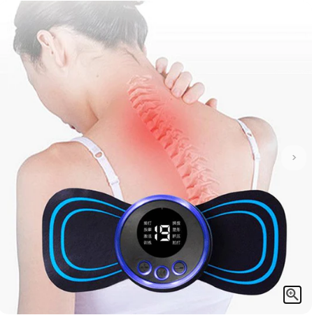 Masseur Portable avec 8 Modes et Écran LCD - Mini Stimulateur Musculaire pour Soulagement de la Douleur