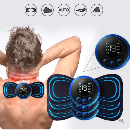 Masseur Portable avec 8 Modes et Écran LCD - Mini Stimulateur Musculaire pour Soulagement de la Douleur