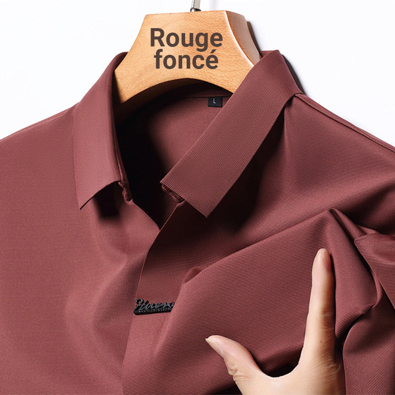🔥 T-shirt décontracté à revers pour homme, respirant et infroissable