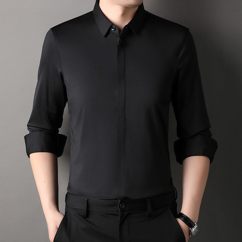 Chemise Habillée Extensible Infroissable pour Hommes🔥【Aucun repassage requis】🔥