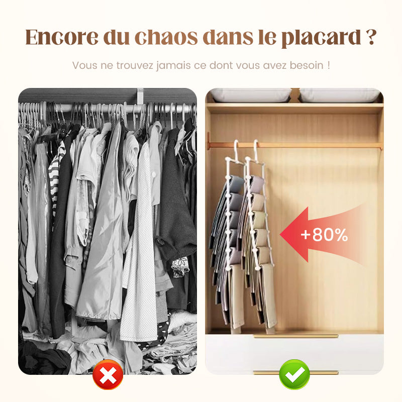 👖 ACHETEZ 2, RECEVEZ 3 ! ✨Porte-Pantalons Multifonctionnel