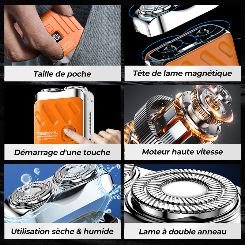 🔥VENTE CHAUDE 50% DE RÉDUCTION🔥Rasoir Électrique de Poche pour Hommes