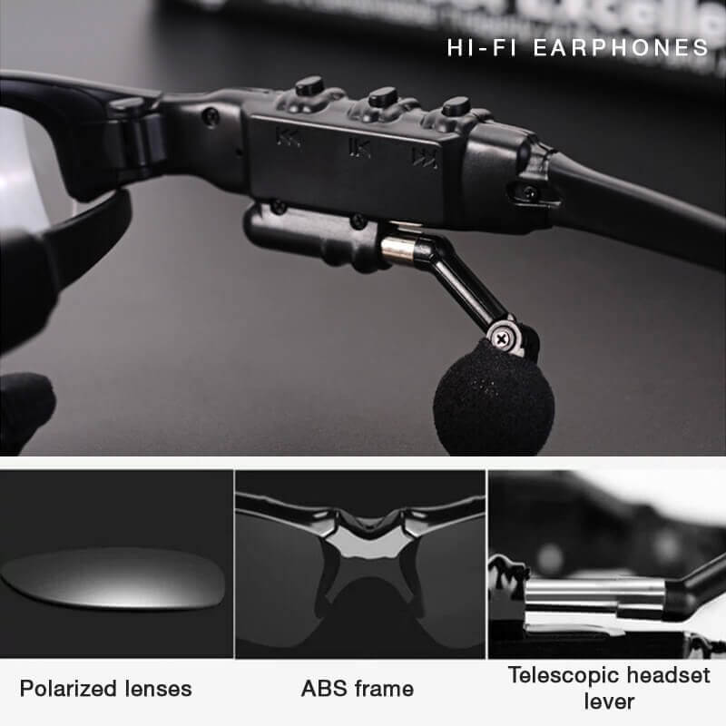 50 % de réduction – Lunettes polarisées Bluetooth 🕶️ pour sport 🏃‍♂️, musique 🎧 + protection solaire 🌞.