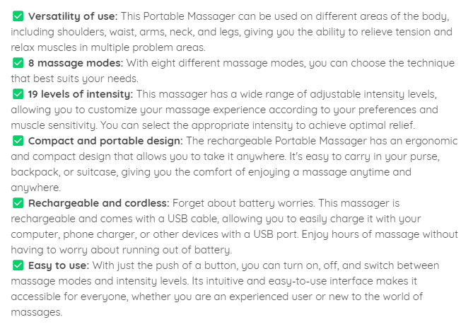 Masseur Portable avec 8 Modes et Écran LCD - Mini Stimulateur Musculaire pour Soulagement de la Douleur