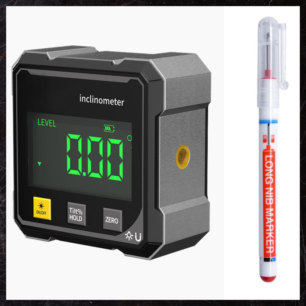 🔥50 % de réduction ! Inclinomètre numérique magnétique à 4 côtés avec laser – Précision ±0,2°, double mode & fixation 360° pour pros 📐⚡