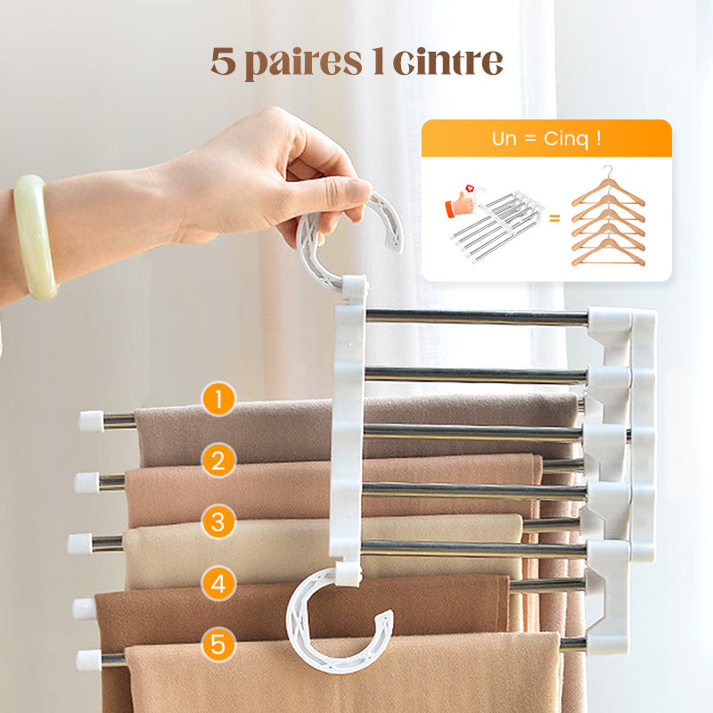 👖 ACHETEZ 2, RECEVEZ 3 ! ✨Porte-Pantalons Multifonctionnel