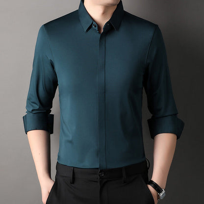 Chemise Habillée Extensible Infroissable pour Hommes🔥【Aucun repassage requis】🔥