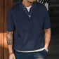 Haut vintage à manches courtes et revers amples pour homme