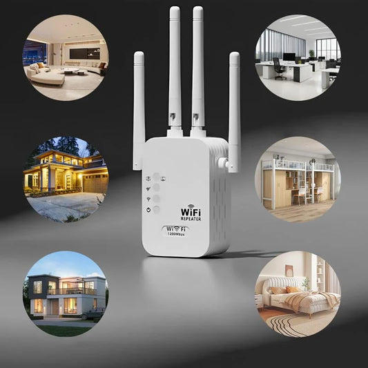 🎁 Dernier jour Promotion 50% 🔥 Extenseur WiFi 2025,1200Mbps Booster de signal à double bande (5GHz/2.4GHz), couvre 10 000 pieds carrés et 50 appareils, répéteur avec port Ethernet pour la maison