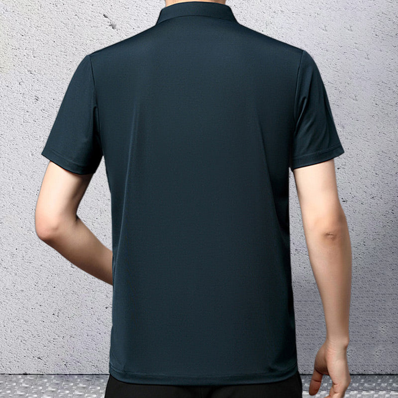 🔥 T-shirt décontracté à revers pour homme, respirant et infroissable