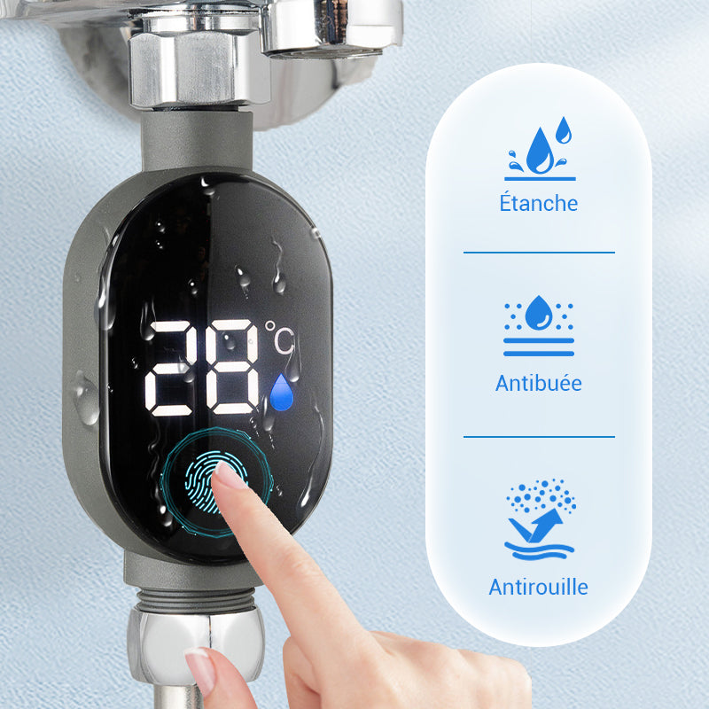 🔥 50% DE RÉDUCTION ! ✨ Thermomètre Numérique de Douche - Écran LCD Rétroéclairé, Mesure Instantanée, Alerte Précise 🚿💧