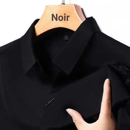🔥 T-shirt décontracté à revers pour homme, respirant et infroissable