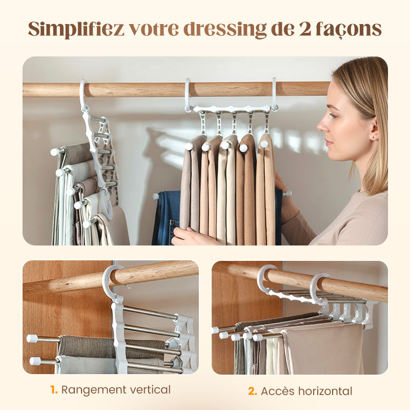 👖 ACHETEZ 2, RECEVEZ 3 ! ✨Porte-Pantalons Multifonctionnel
