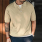Haut vintage à manches courtes et revers amples pour homme