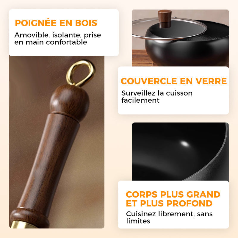 ⏳Spécial à durée limitée⏰Pot en fer épais non revêtu🍲