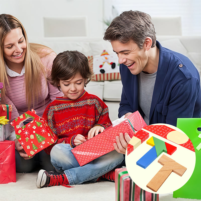 🧩50 % de réduction🌲Puzzle en Bois en Forme de T🧠Éducatif, Logique & Durable !