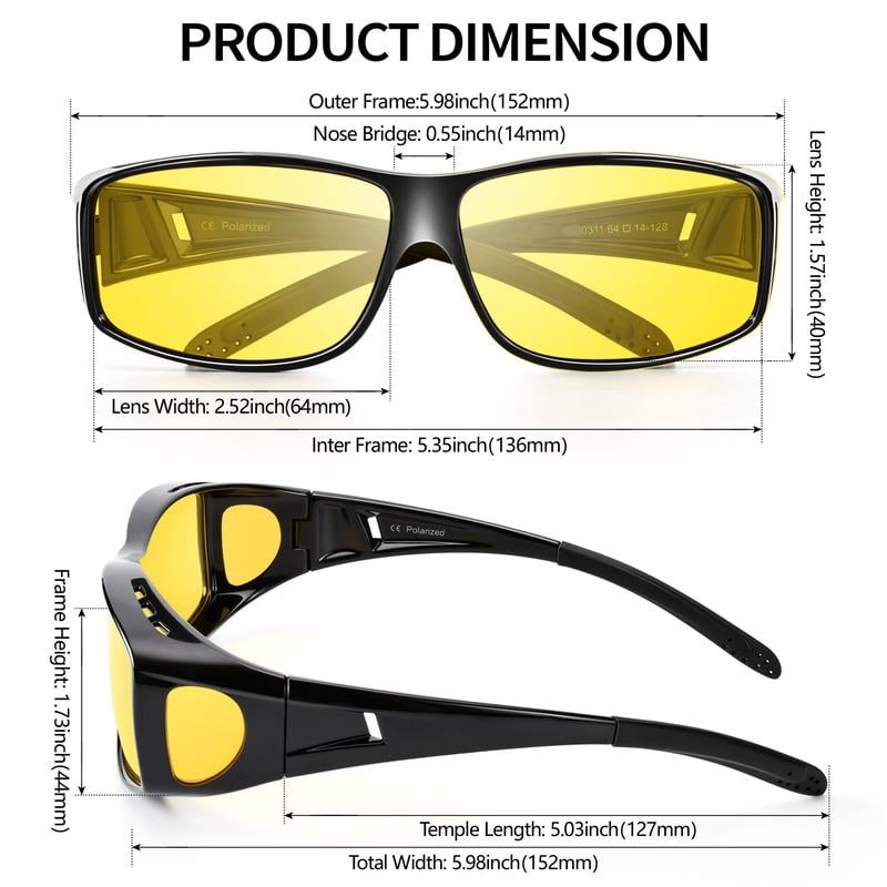 🕶️50% DE RÉDUCTION MAINTENANT🎅Lunettes de Conduite Nuit - Verres Polarisés & Anti-Reflets, Vision Claire et Sécurisée pour la Nuit ✨