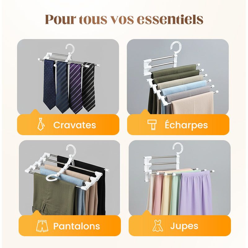 👖 ACHETEZ 2, RECEVEZ 3 ! ✨Porte-Pantalons Multifonctionnel