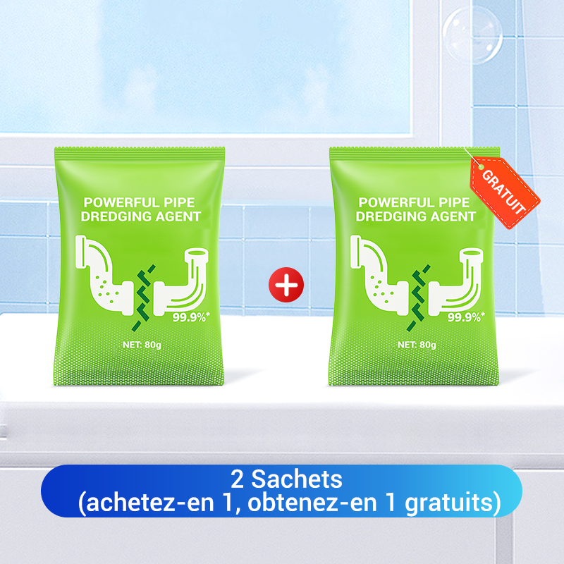 🧼 Poudre Débouche-Tuyaux Puissante – Action Rapide, Sans Effort & BOGO : Achetez 1, Obtenez 1 Gratuit !