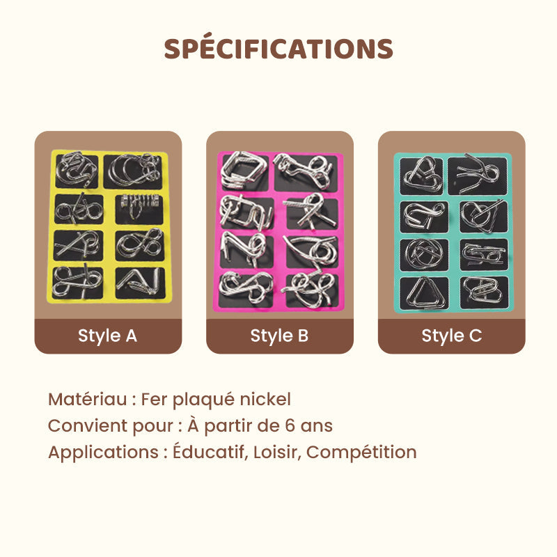 ⏳Spécial à durée limitée⏰Jeu de Désenchevêtrement de Chaînes Métalliques ⛓️