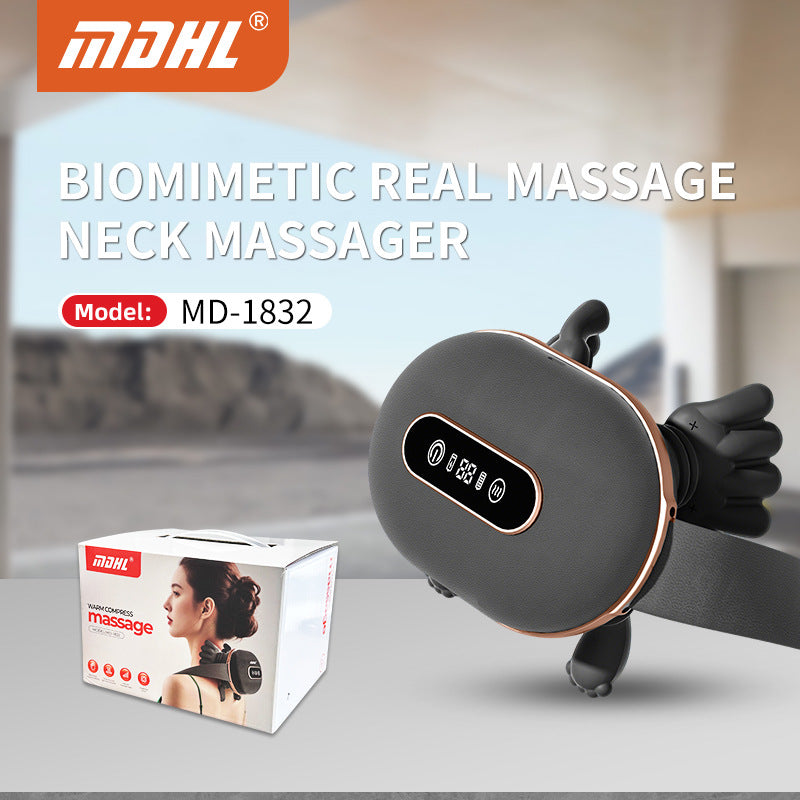 💆‍♂️ 50 % DE RÉDUCTION ! ⏳ Oreiller de massage pour la nuque - 3 réglages de massage et thérapie thermique ✨ Soulage les douleurs cervicales et le stress 🔥