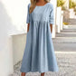 👗Réduction pour le début de l'été💝Robe décontractée en coton à col ras du cou et à poches pour femmes(🔥50% de réduction)