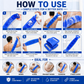 🧼Silicone Back Scrubber for Bath, Double-Sided Body Exfoliating Bath Brush with Soft Silicone Bristles