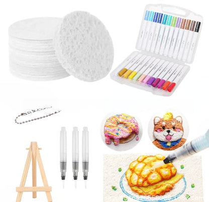 🎨✨Magic Fluffy Pigments, Pigment Paper, DIY Paintbrushes