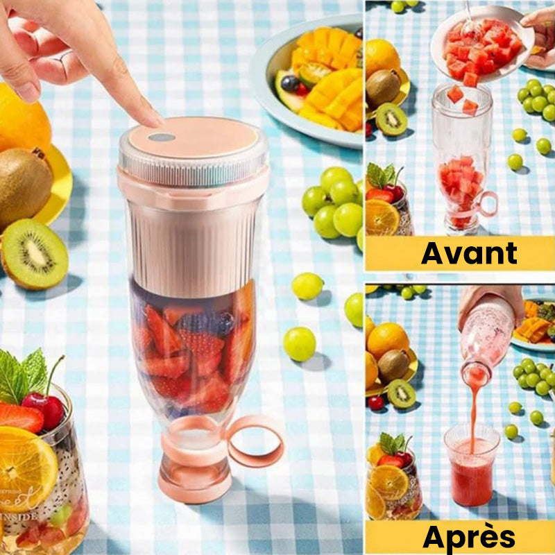 🍃Vente directe d'usine🍃 Extracteur de Jus Portable Best-Seller | 🌟 Savourez du jus frais à tout moment, partout !