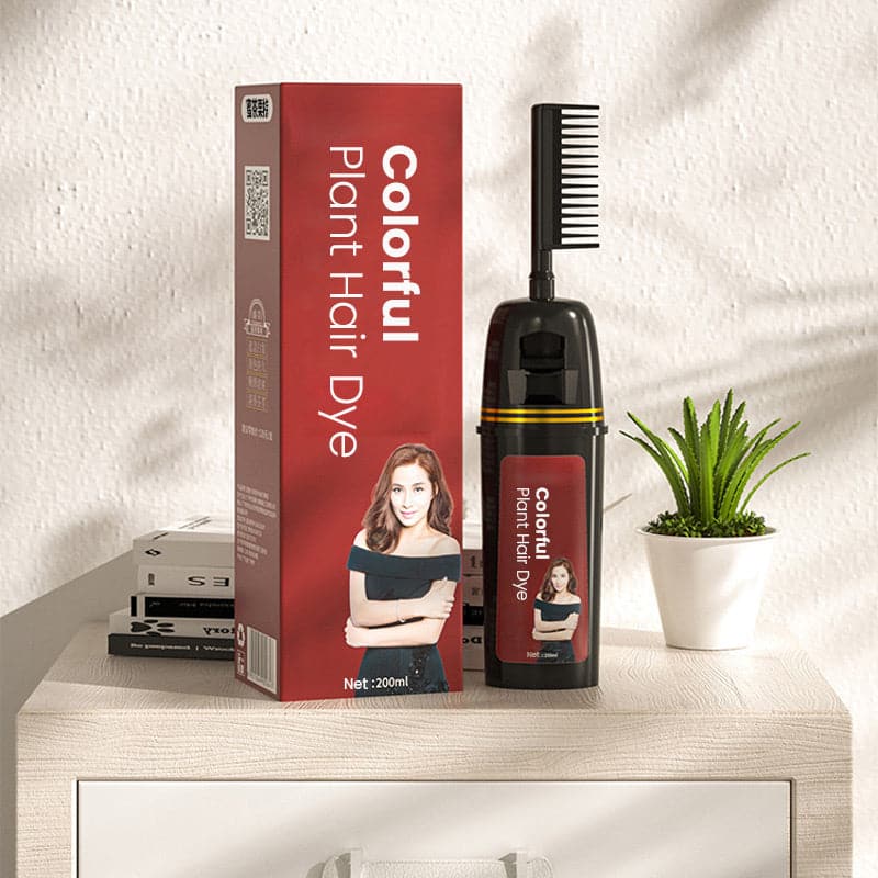Coloration Capillaire Végétale Colorée avec Peigne Applicateur Innovant