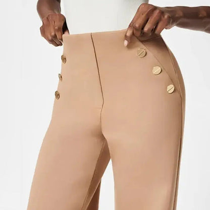 Pantalon large extensible avec contrôle du ventre pour femmes