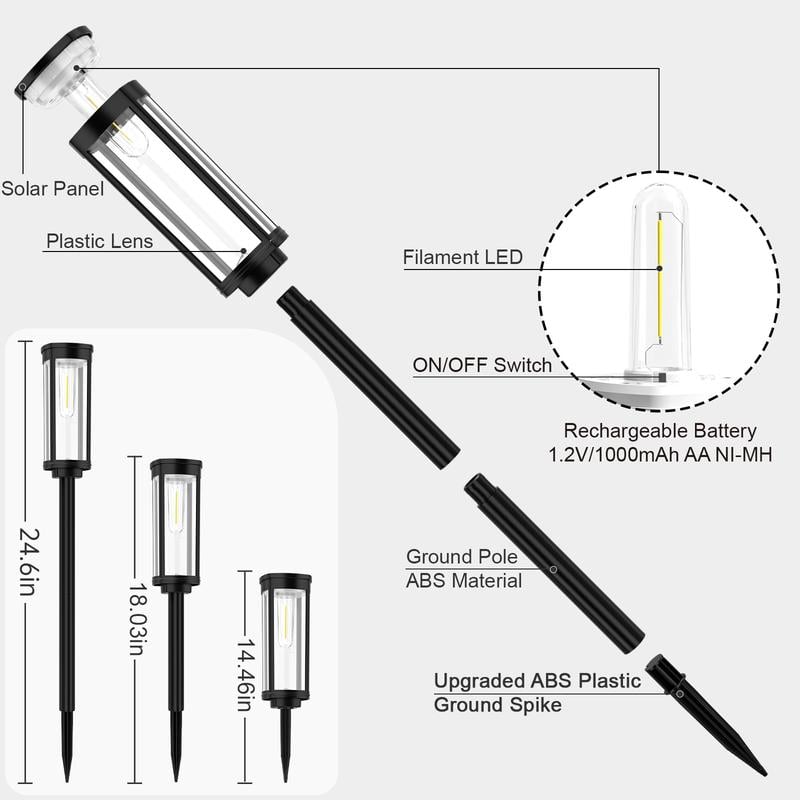 🔥Soldes💡✨Lampes solaires d'extérieur pour allées