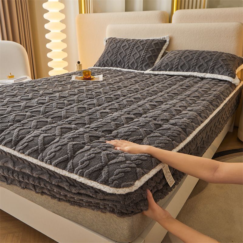 🛏️ 50% DE RÉDUCTION ! 🎁 Drap-Housse Chaud & Ajusté – Flanelle Épaisse, Poches Jusqu'à 40cm, Sommeil Réparateur ❄️🛌