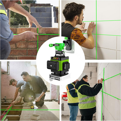 🔥📐 Careluxpro Professional Green Laser Level, 360° Self-Leveling Cross Line Laser Level Tool for Tiling, Construction & Home Renovation