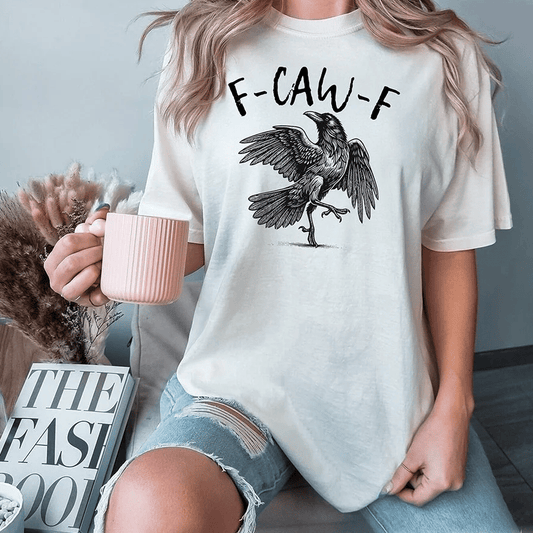 ✨T-shirt graphique humoristique avec corbeau – Dites-le avec un croassement !