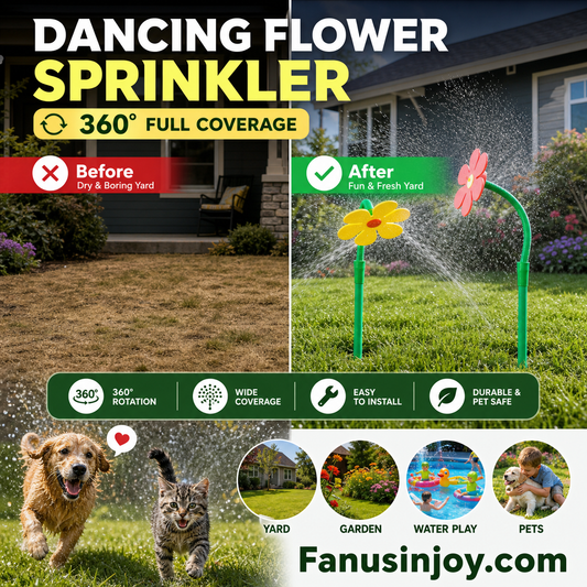 ✨️50% OFF! Boost your courtyard happiness! 360° Rotating Dancing Flower Sprinkler-Funny Dancing Flower Yard Lawn Sprinkler