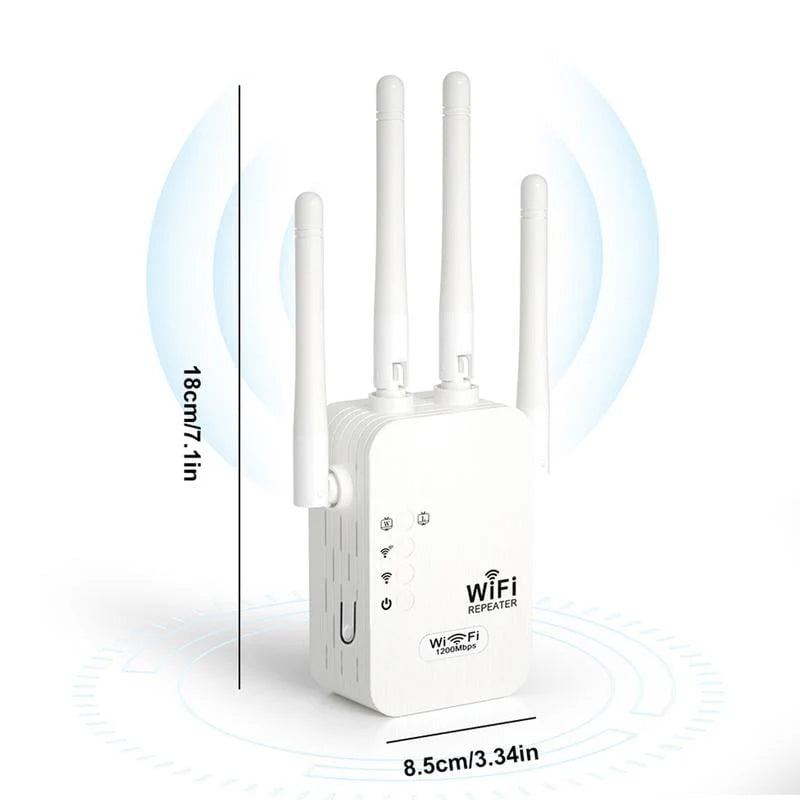 🎁 Dernier jour Promotion 50% 🔥 Extenseur WiFi 2025,1200Mbps Booster de signal à double bande (5GHz/2.4GHz), couvre 10 000 pieds carrés et 50 appareils, répéteur avec port Ethernet pour la maison