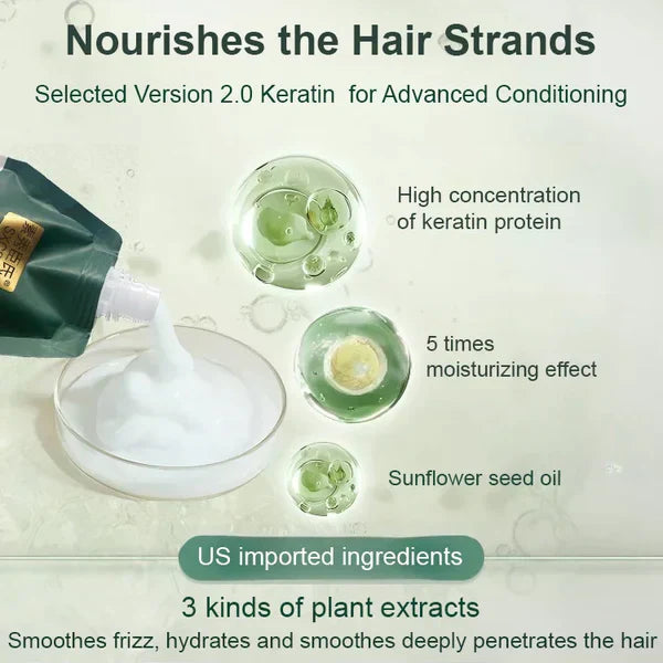 🔥💆‍♀️ Crème lissante hydratante – Répare les cheveux abîmés avec kératine polypeptidique 🎁 Achetez-en 2, obtenez-en 1 GRATUIT ! ✨