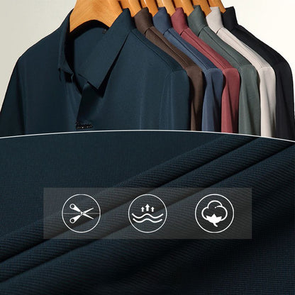 🔥 T-shirt décontracté à revers pour homme, respirant et infroissable