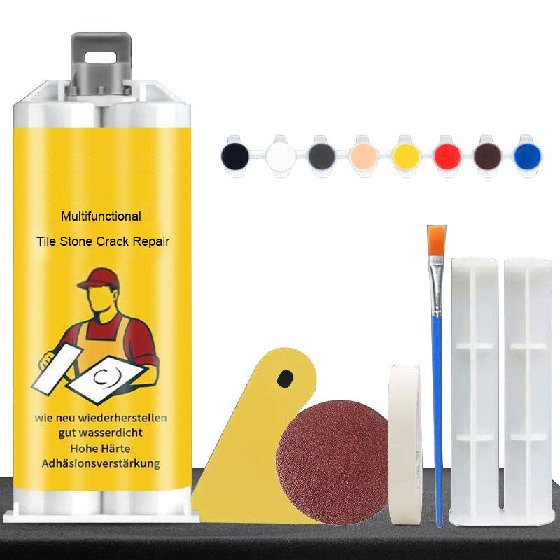 🔥 Achetez 2, Recevez 1 Gratuit ! ✨ Kit Réparation Carrelage et Pierre - 8 Pigments Adjustables, Durcissement Rapide, Imperméable et Durable 🛠️💧