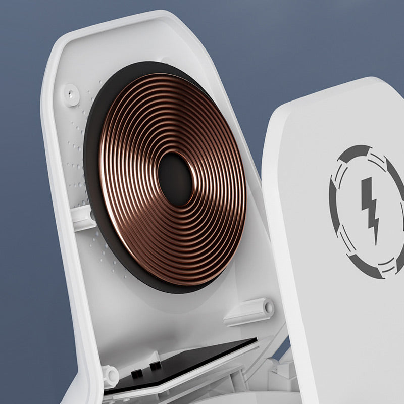 ⚡ ACHETEZ 2 OBТENEZ 3! ✨ Support de Téléphone 3-en-1 avec Chargeur Sans Fil - Compatible MagSafe, Écran LCD et Nettoyage des Cables pour un Bureau Organisé 📱🔋