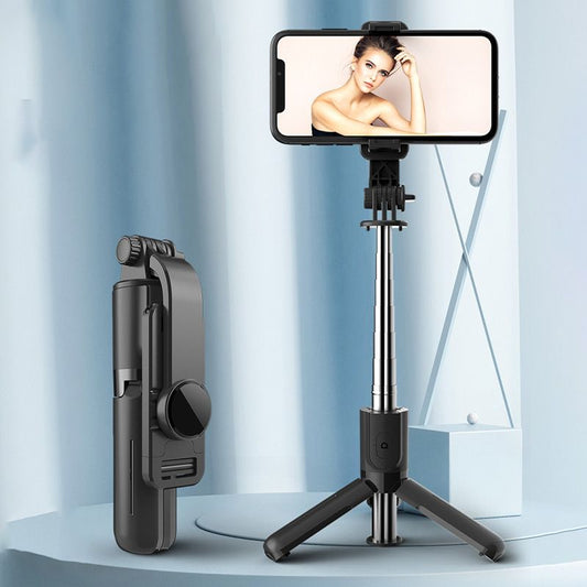 Bluetooth Selfie Stick -jalusta, jossa on puhelinjalusta ja Beauty Fill-in -valaistus