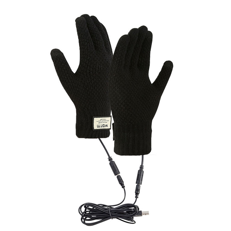 Gants tricotés rechargeables USB à chauffage électrique