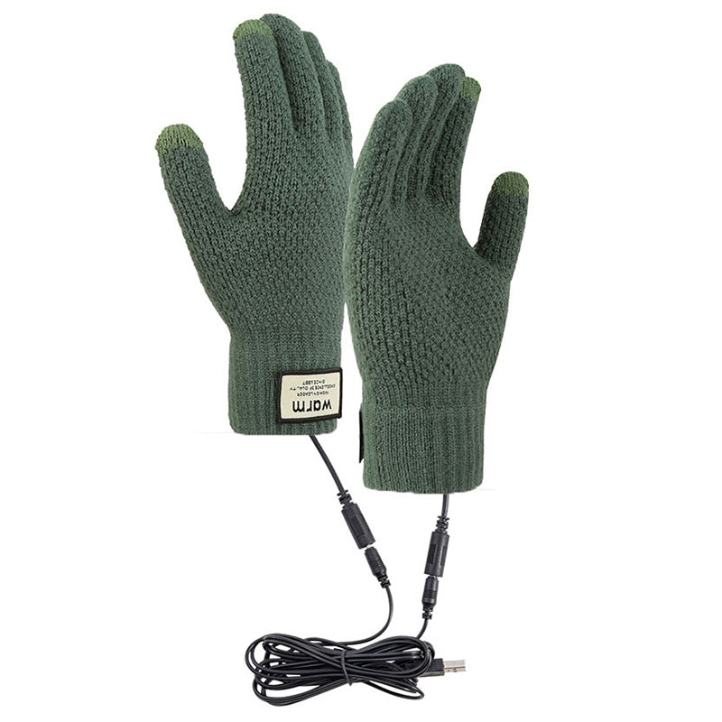 Gants tricotés rechargeables USB à chauffage électrique