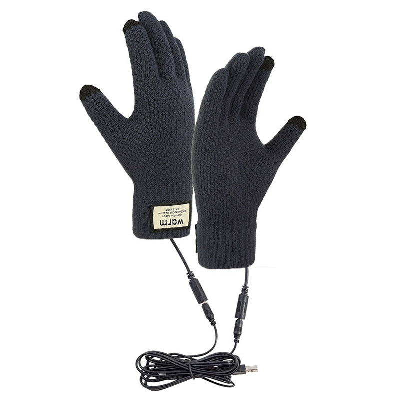 Gants tricotés rechargeables USB à chauffage électrique