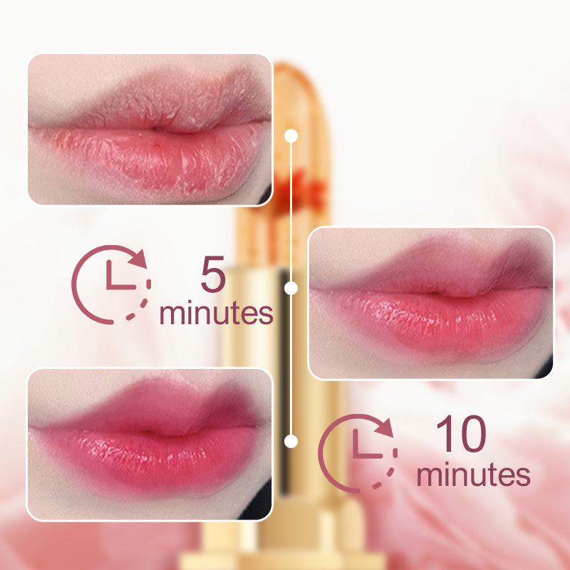 👄Prix réduit pour une durée limitée🌟Rouge à lèvres thermostatique Crystal Flower qui change de couleur