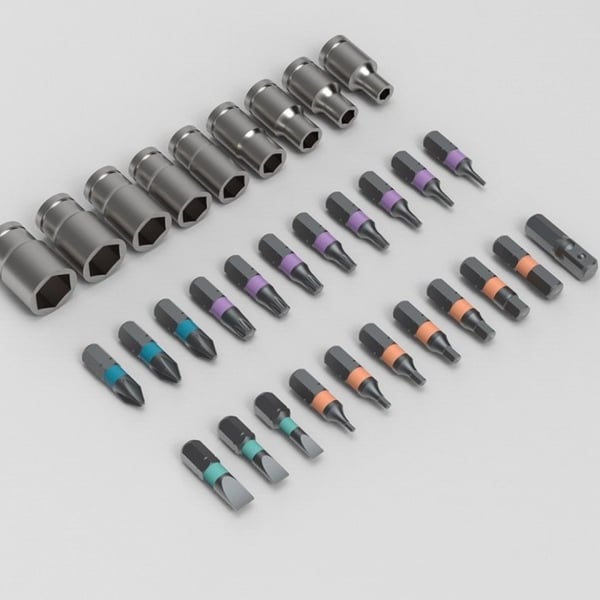 🔥Jeu de tournevis 24 en 1 DlY Tournevis magnétique compact et portable avec verrouillage