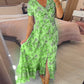 (💃Que dois-je porter demain ?) Robe longue à col en V, imprimée et confortable