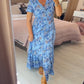 (💃Que dois-je porter demain ?) Robe longue à col en V, imprimée et confortable